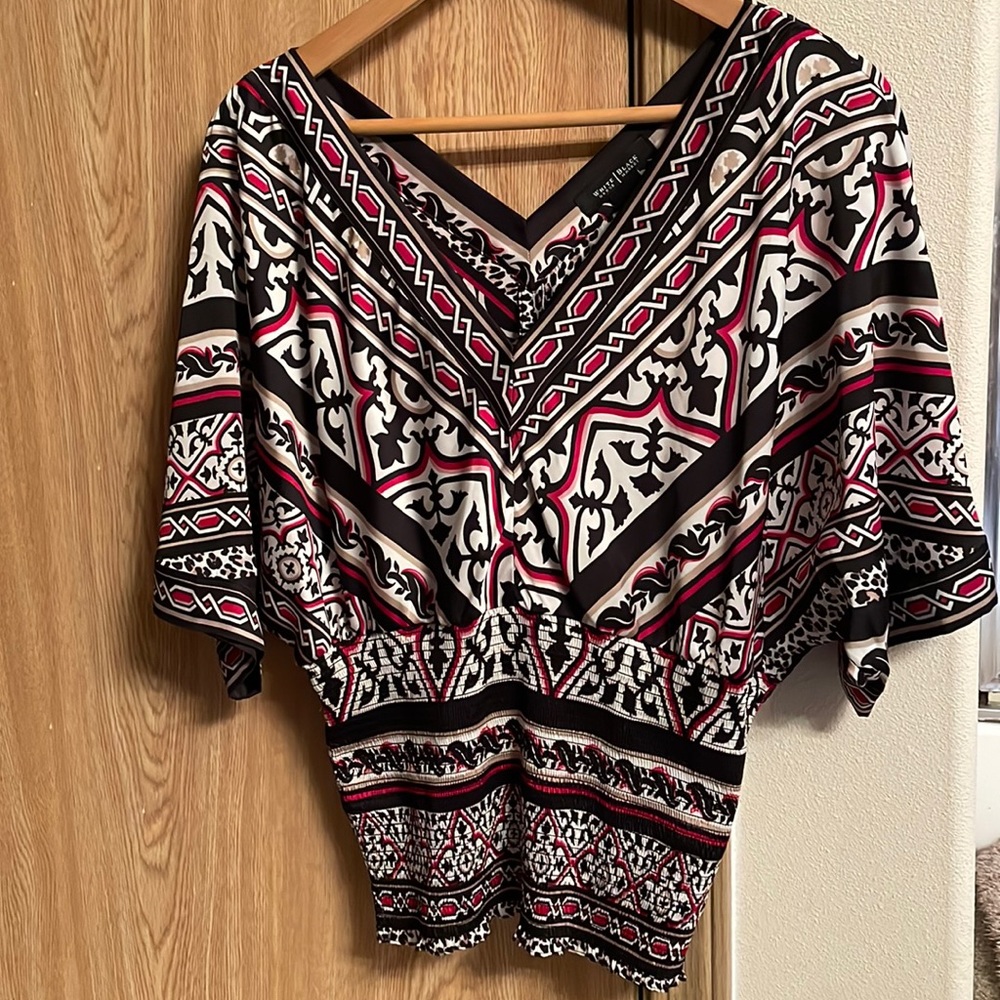 White House black market blouse size S vintage silk top